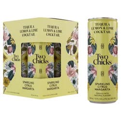 Two Chicks cocktails Sparkling Citrus Margarita Cocktail - 4pk/355ml Cans
