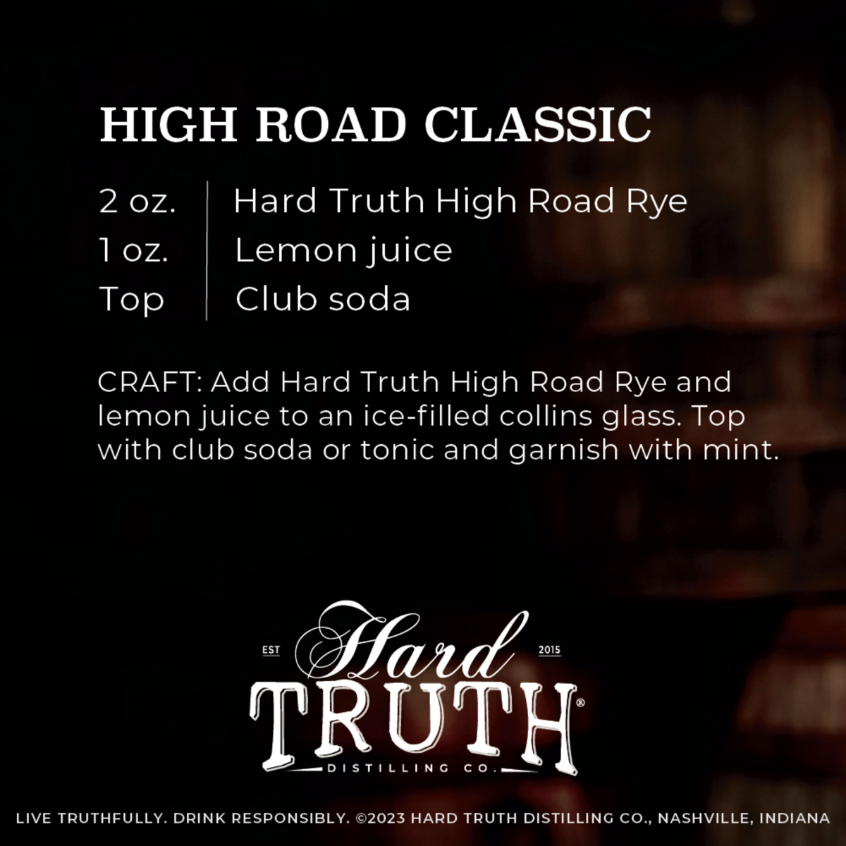 slide 4 of 8, Hard Truth High Road Sweet Mash Straight Rye Whiskey, 750 ml