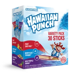 Stur Hawaiian Punch Sugar Free Drink Mix Sticks Variety Pack - 30 ct