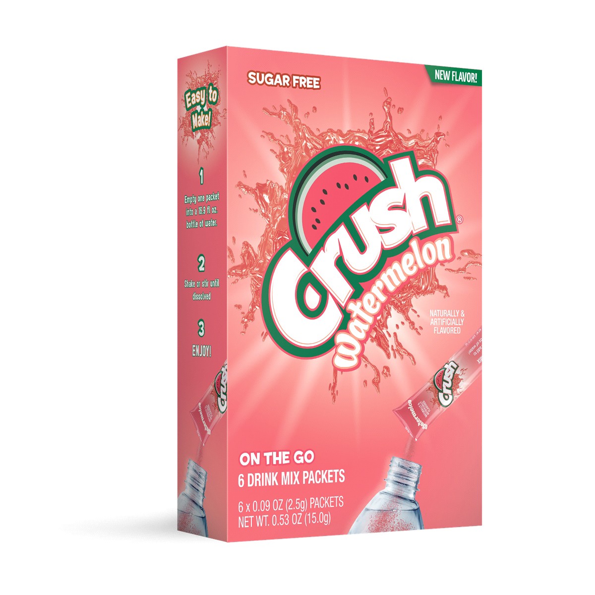 slide 1 of 2, Crush Watermelon Singles / - 6 ct; 0.53 oz, 6 ct; 0.53 oz