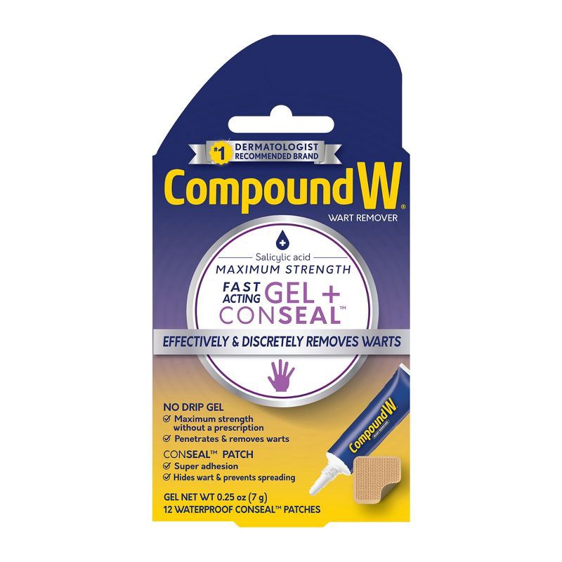 slide 1 of 6, Compound W Fast Acting Gel & Conseal Liquid Wart Remover - 0.25oz, 0.25 oz