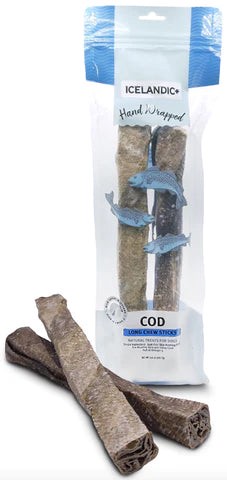 slide 2 of 2, Icelandic Cod Short Chew Sticks, 3.8 oz