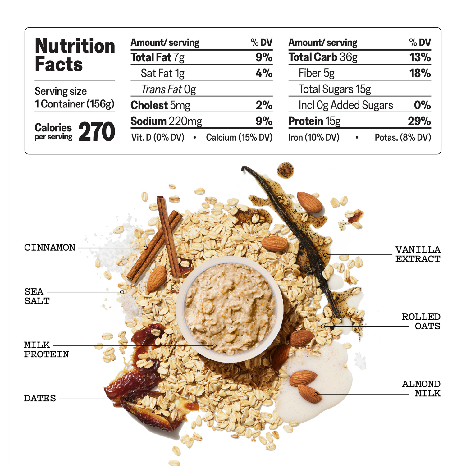 slide 2 of 6, Mush Oats Protein Vanilla, 5.5 oz, 5.5 oz