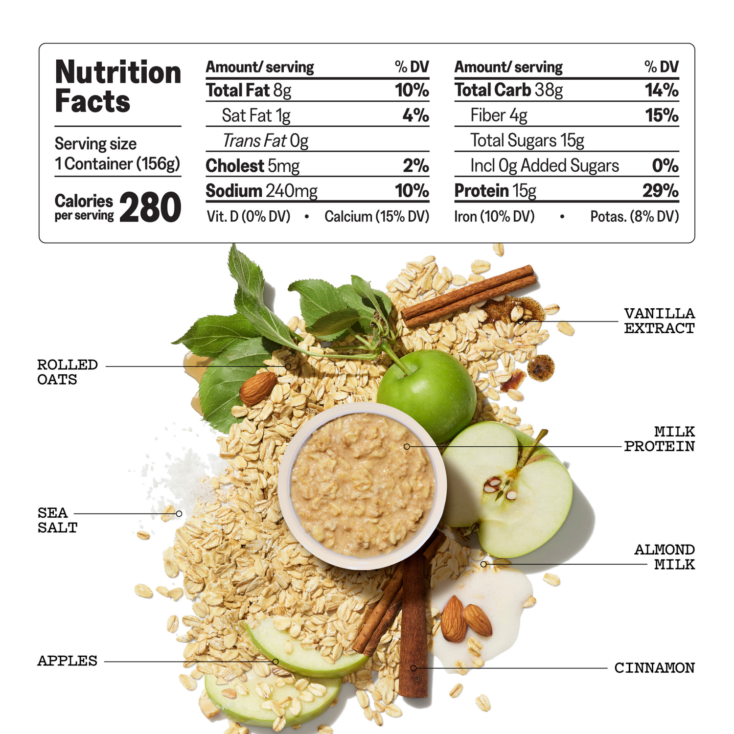 slide 2 of 6, Mush Oats Protein Apple Cinnamon, 5.5 oz, 5.5 oz