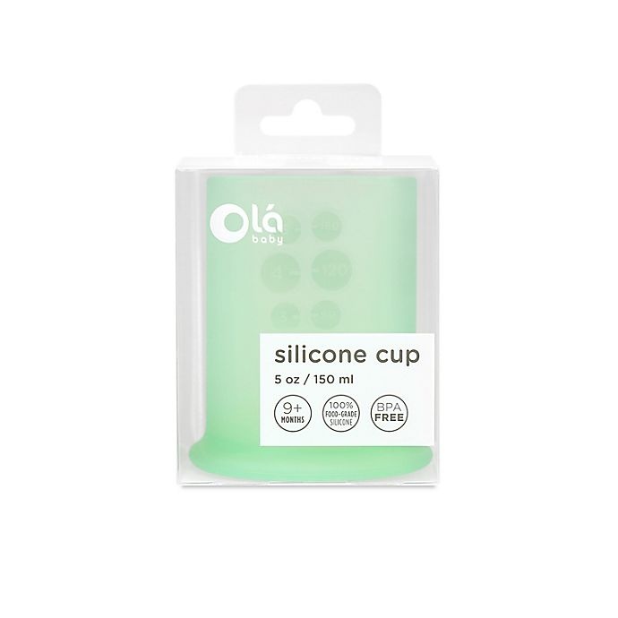 slide 2 of 3, Olababy Silicone Training Cup - Mint, 5 oz