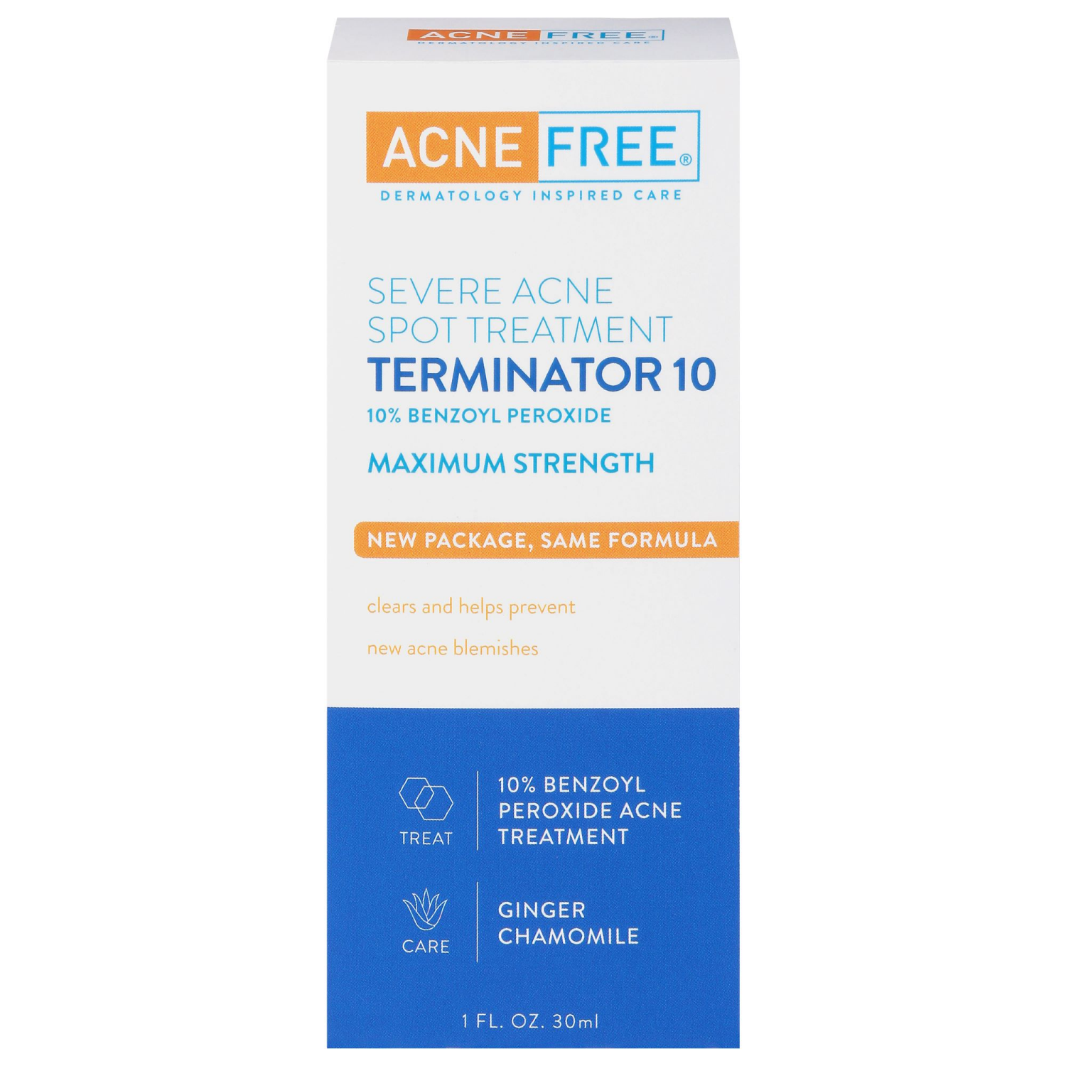 slide 1 of 4, AcneFree Maximum Strength Ginger Chamomile Terminator 10 1 fl oz, 1 fl oz