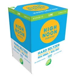 High Noon Lime Vodka Hard Seltzer 355ml Can 4pk