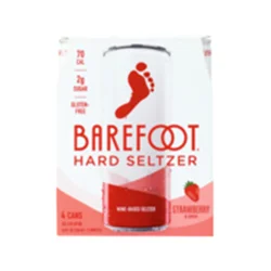 Barefoot Wine Hard Seltzer Strawberry & Guava - 4pk/250ml Cans