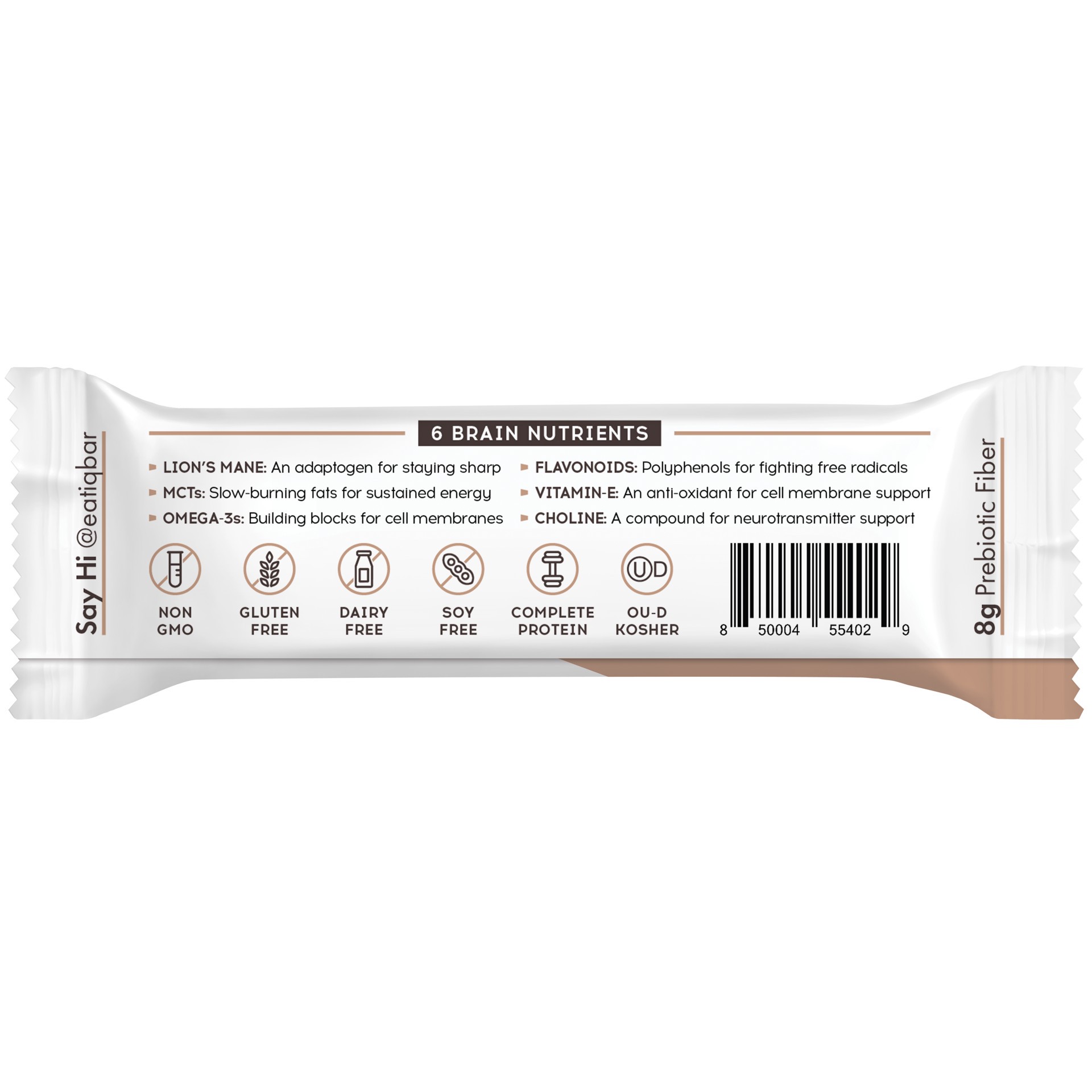 slide 5 of 5, IQBar Chocolate Sea Salt Bar 1.6 oz, 1.6 oz