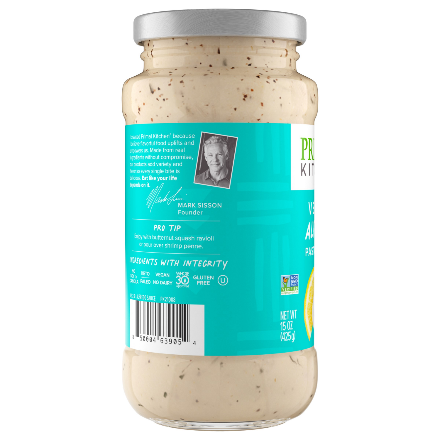 slide 3 of 5, Primal Kitchen No Dairy Alfredo Sauce 15 oz, 15 oz