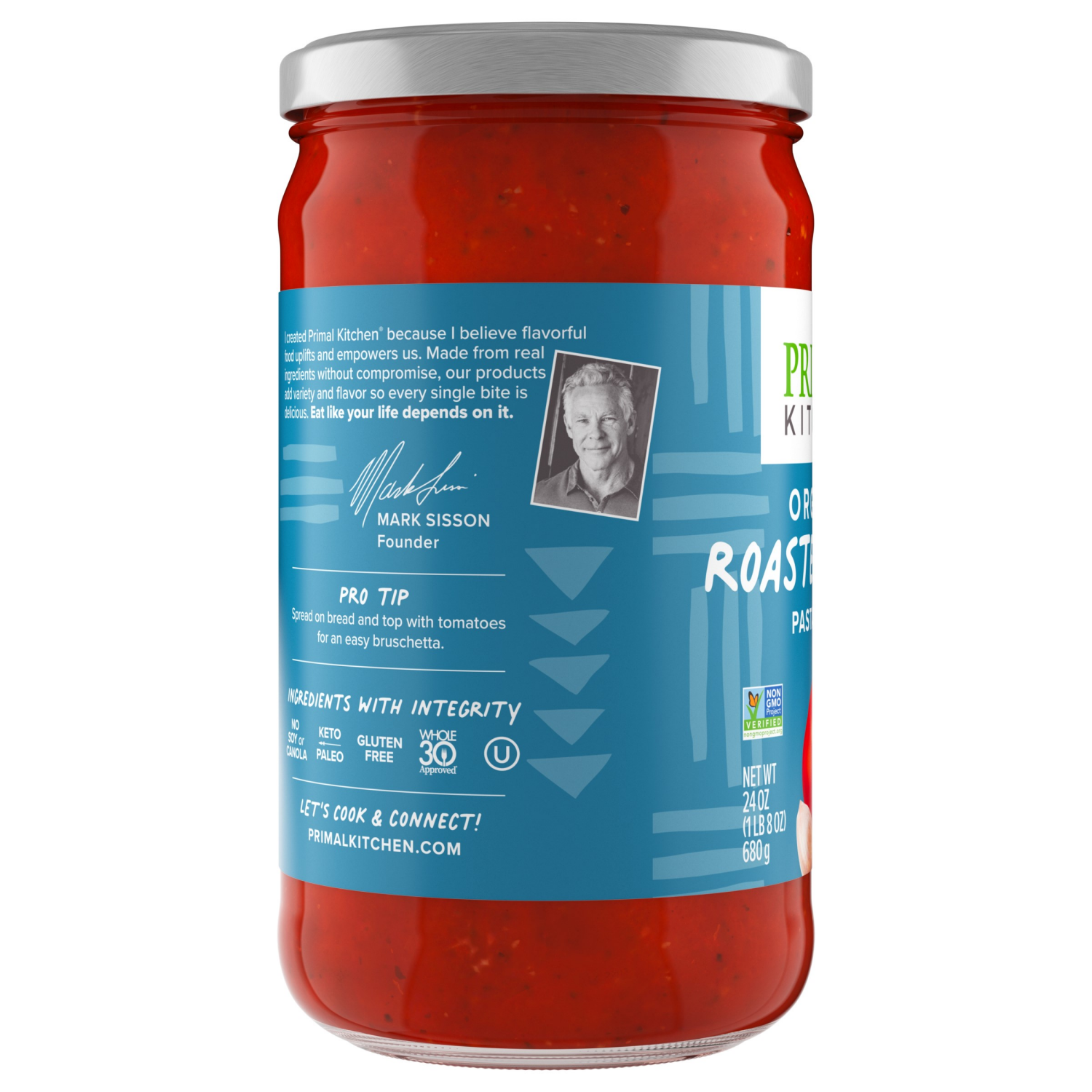 slide 3 of 5, Primal Kitchen Organic Roasted Garlic Marinara Sauce 24 oz, 24 oz