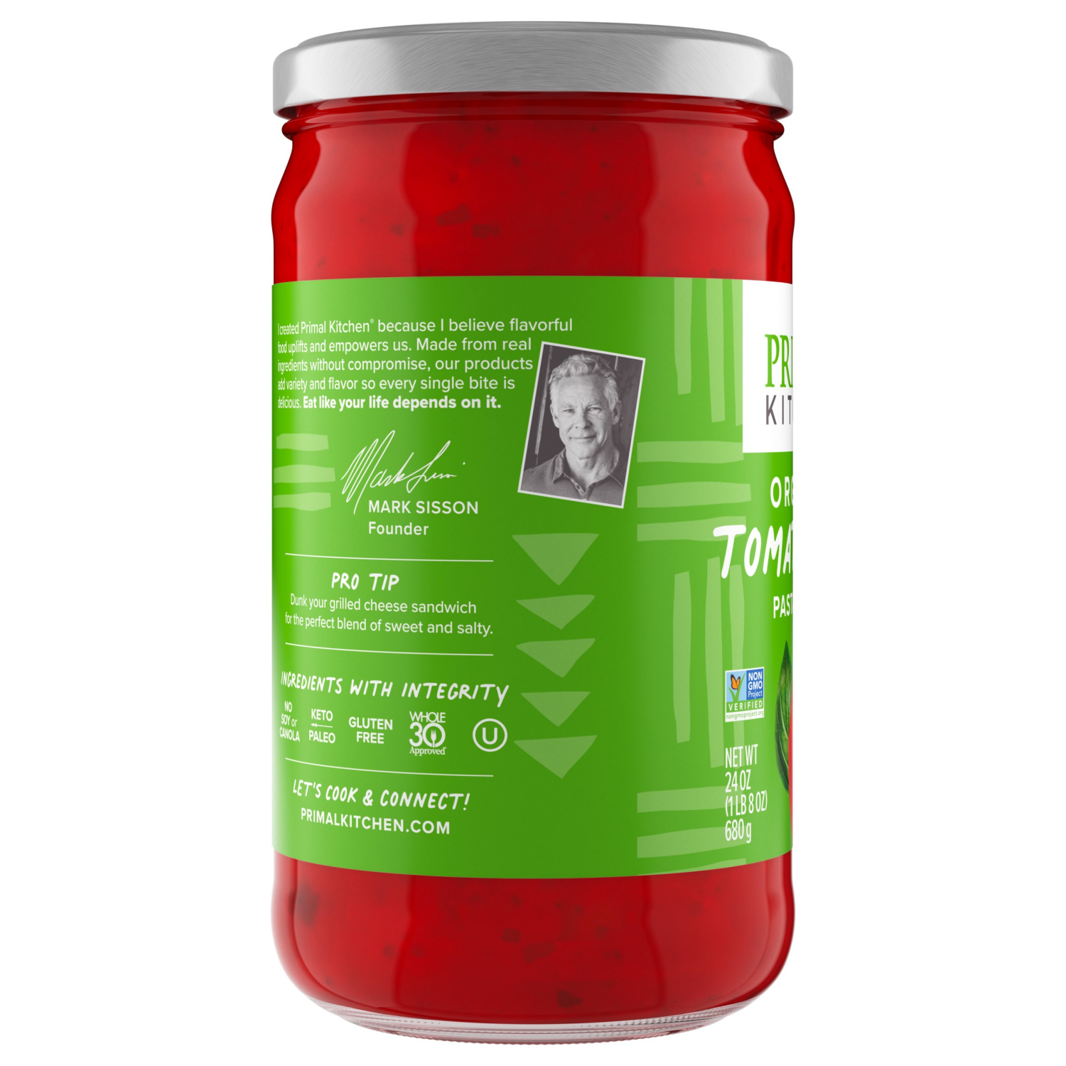 slide 3 of 5, Primal Kitchen Organic Tomato Basil Marinara Sauce 24 oz, 24 oz