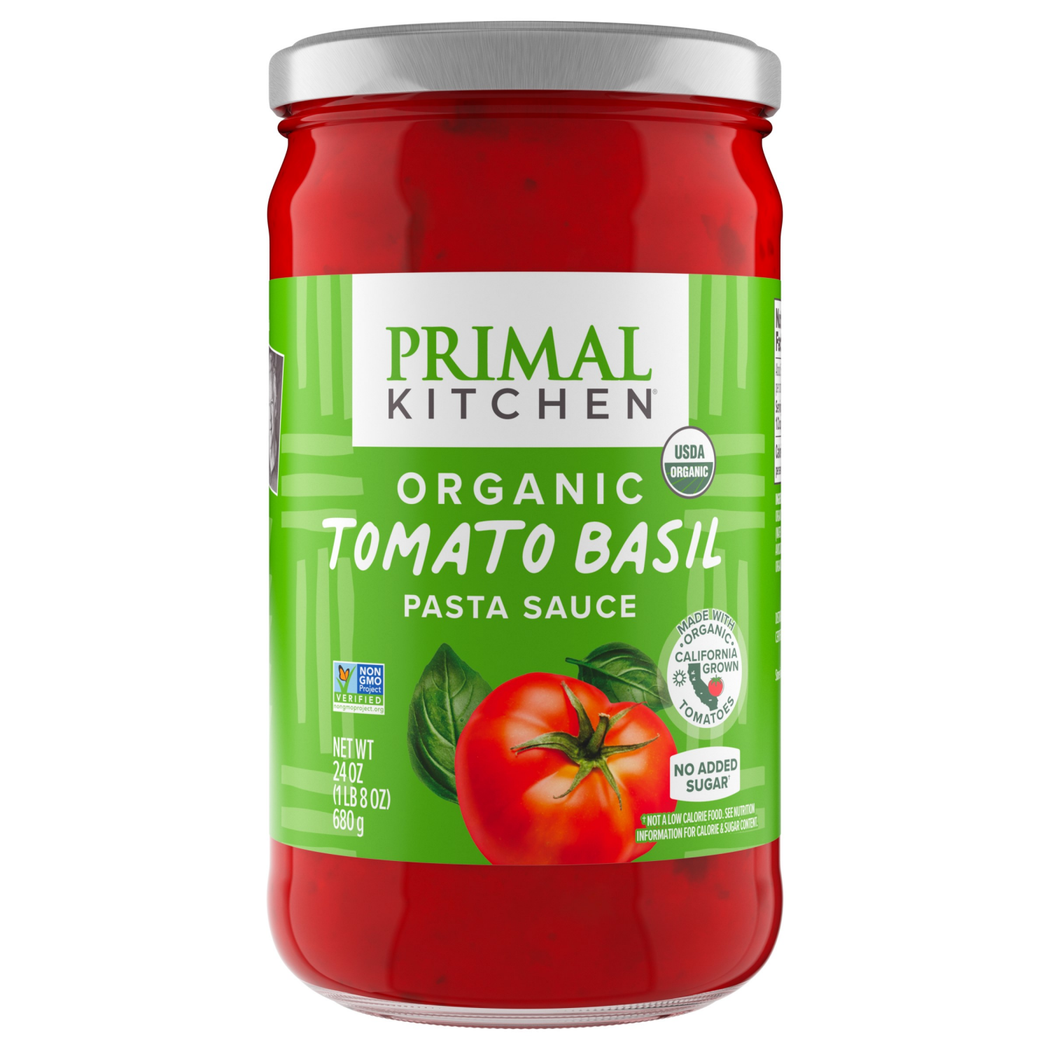 slide 5 of 5, Primal Kitchen Organic Tomato Basil Marinara Sauce 24 oz, 24 oz