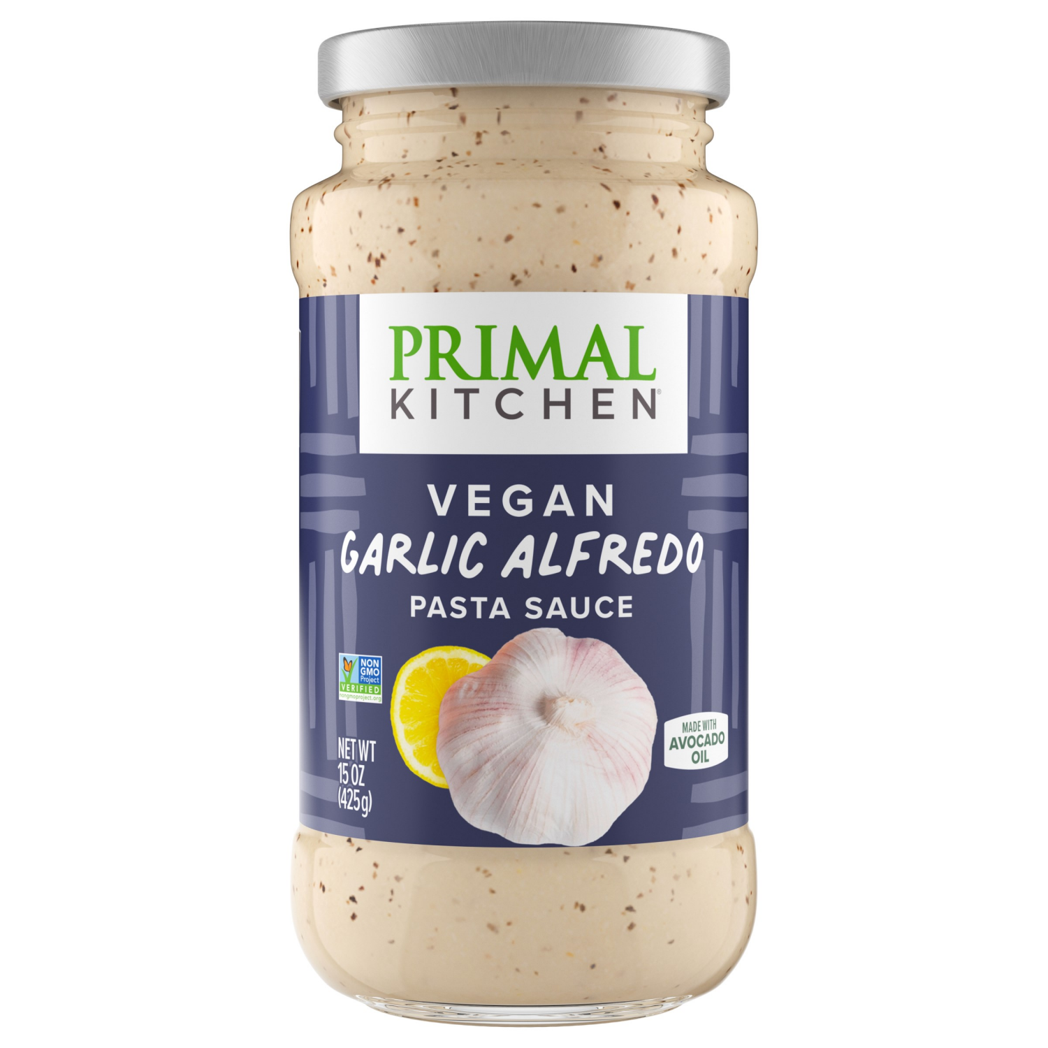 slide 5 of 5, Primal Kitchen No Dairy Garlic Alfredo Sauce Made With Avocado Oil, 15 oz