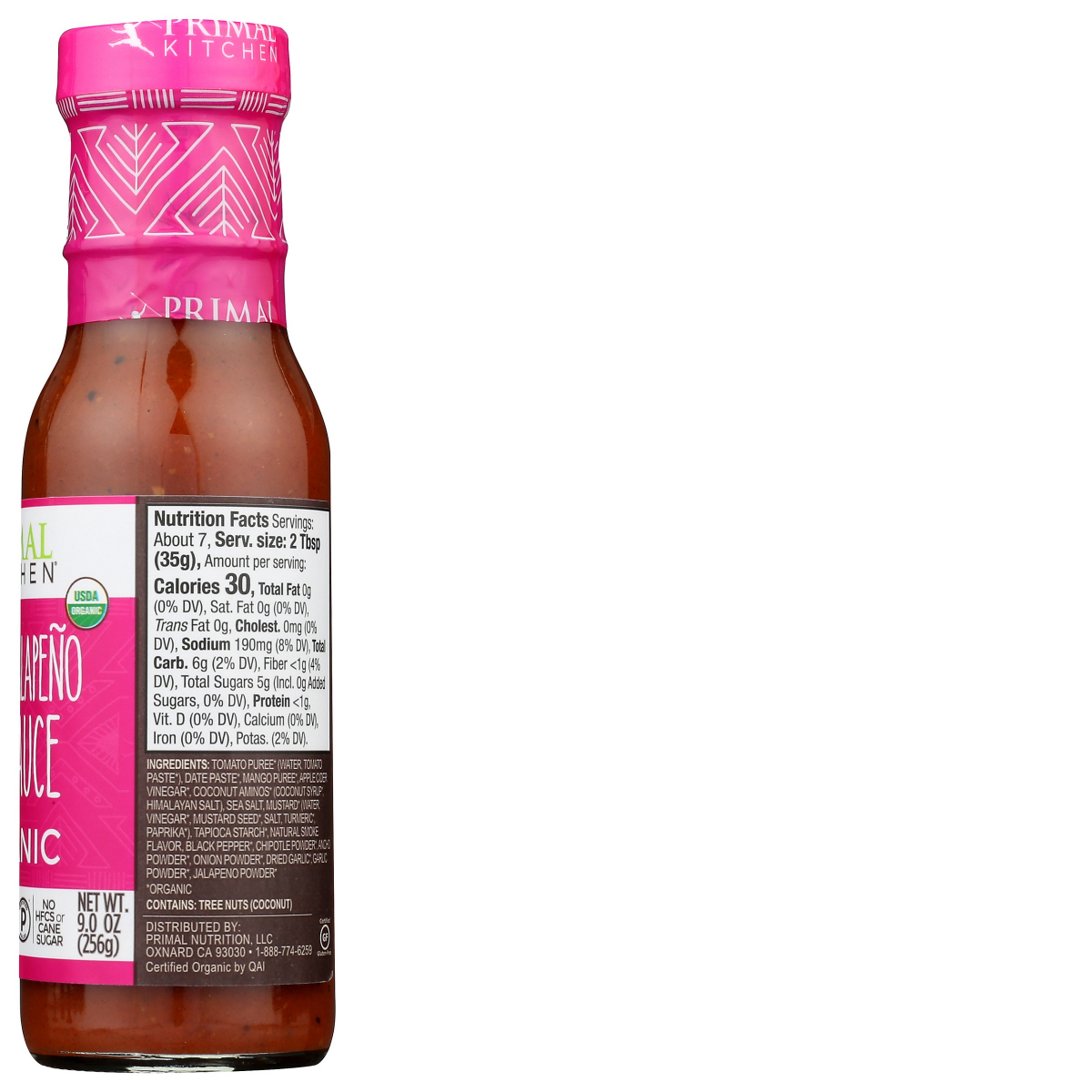 slide 2 of 2, Primal Kitchen Organic Mango Jalapeno BBQ Sauce 9.0 oz, 9 oz