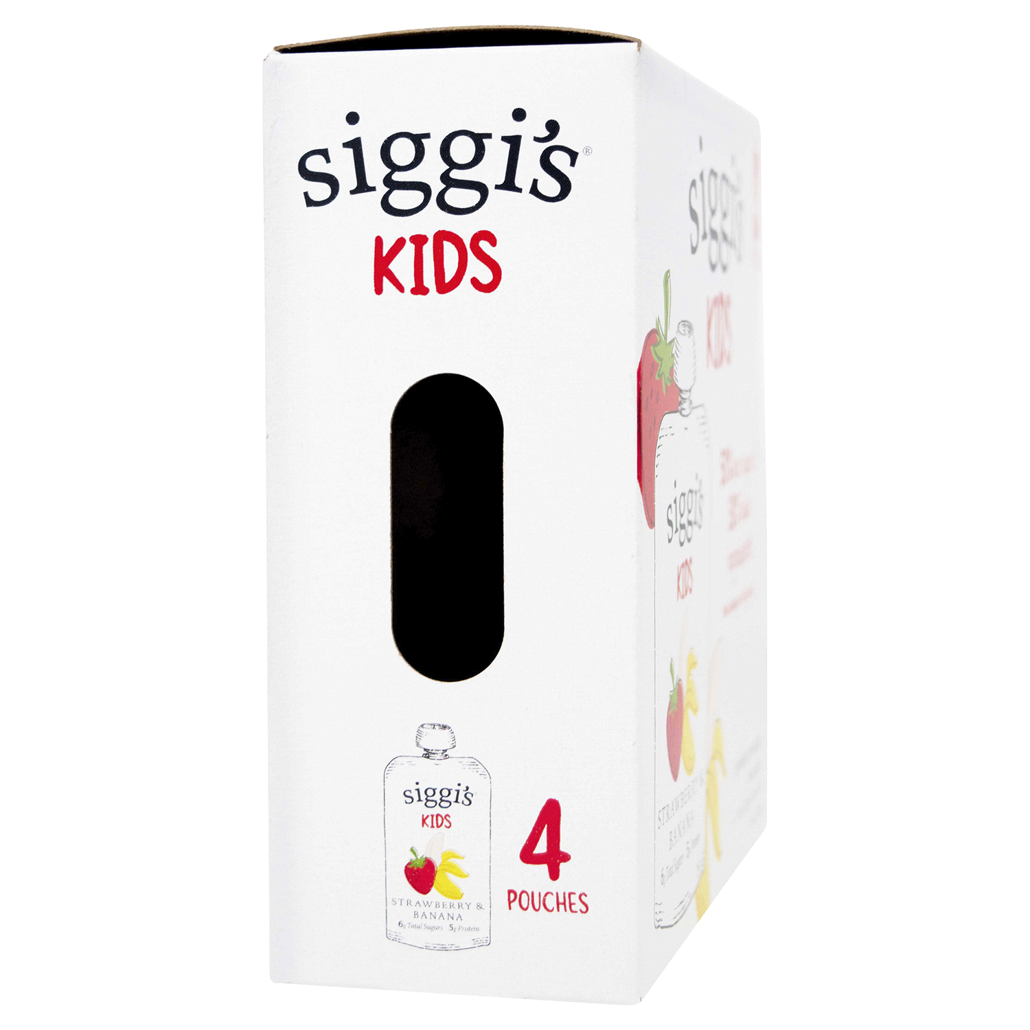 slide 2 of 4, Siggi's siggi’s Strawberry Banana Reduced Fat Yogurt Pouches, 3.5 oz, 4 ct Pack, 4 ct