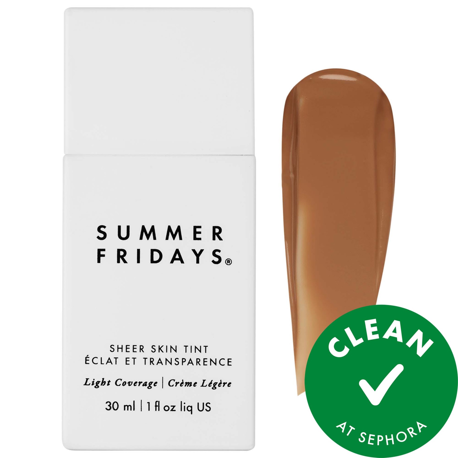 slide 1 of 10, Summer Fridays Sheer Skin Tint with Hyaluronic Acid + Squalane Shade 6, 1 oz / 30 ml