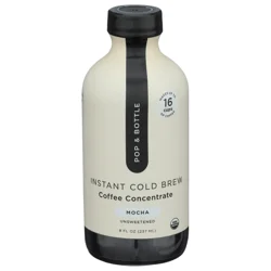 Pop & Bottle Mocha Super Concentrate Organic Coffee- 8 fl oz