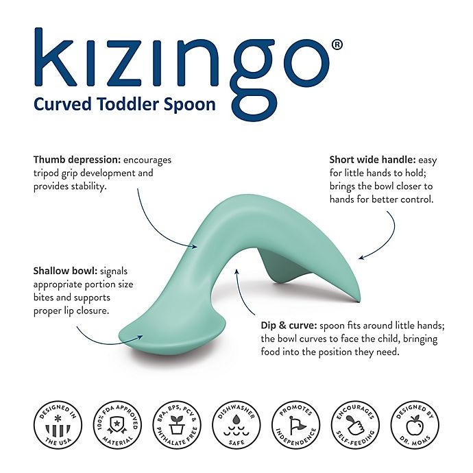 slide 5 of 5, Kizingo Toddler Spoons - Pink/Green, 2 ct