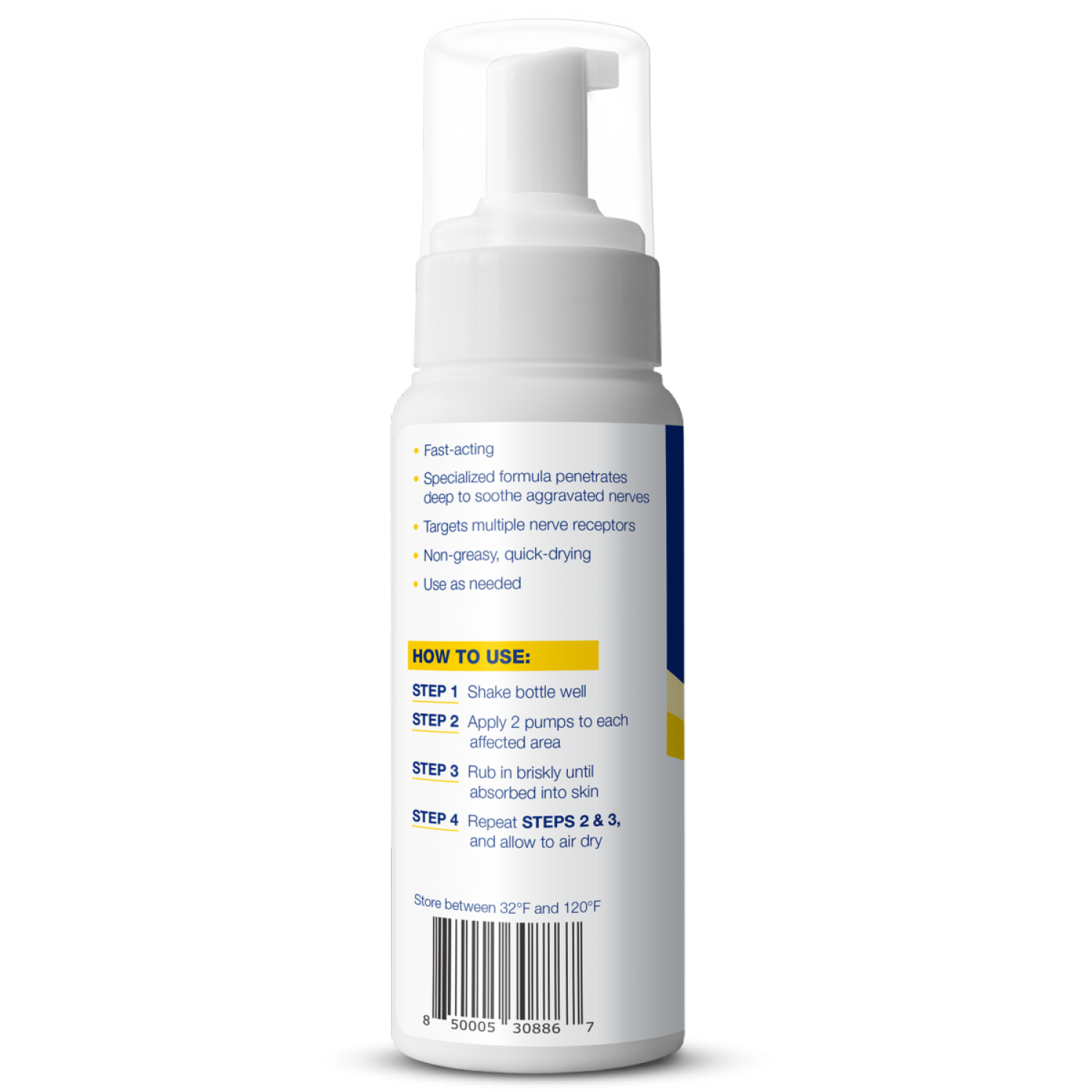 slide 2 of 2, Theraworx Foam Fast-Acting Nerve Relief 7.1 fl oz, 7.1 fl oz