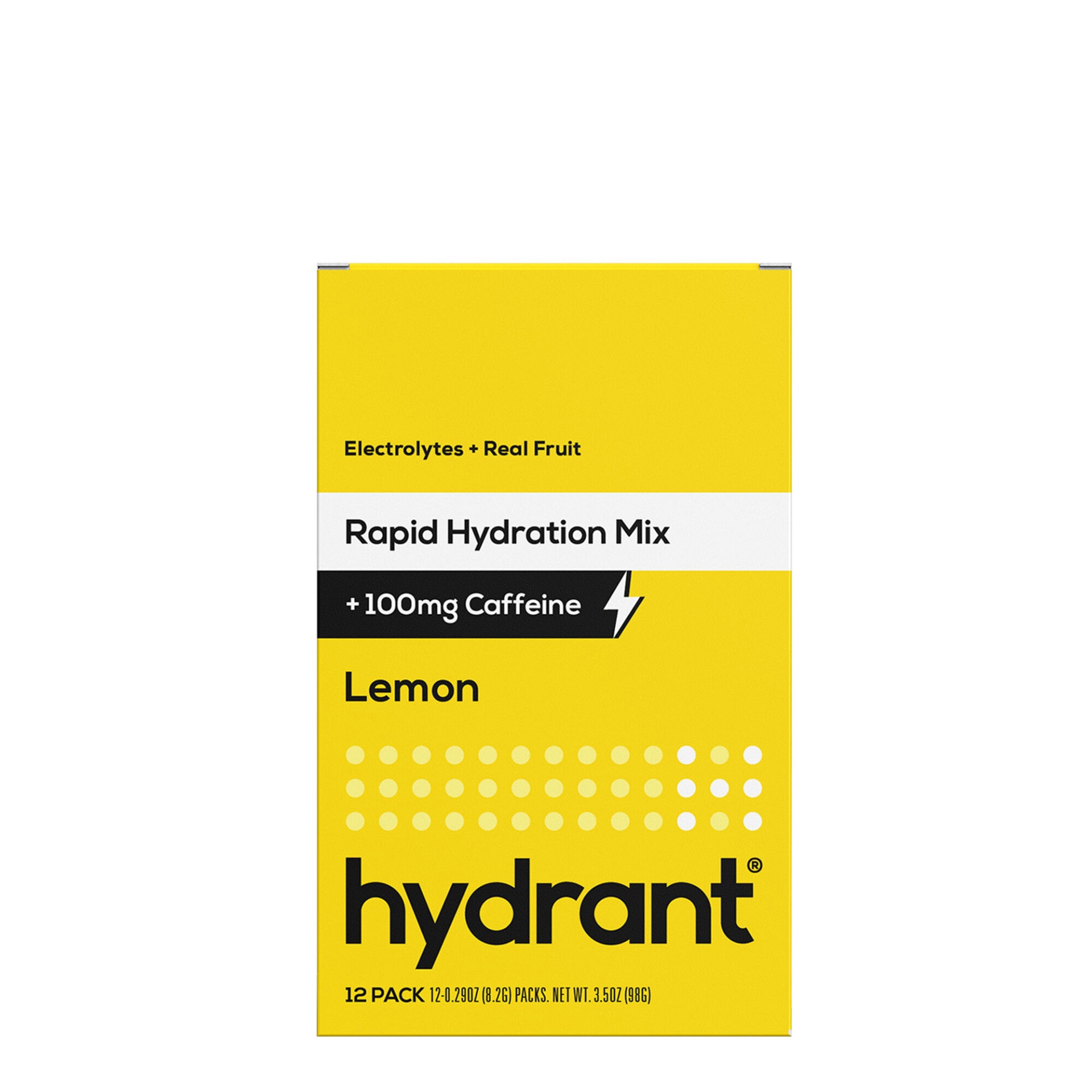 slide 1 of 1, Hydrant Rapid Hydration Drink Mix + Caffeine - Lemon, 12 ct