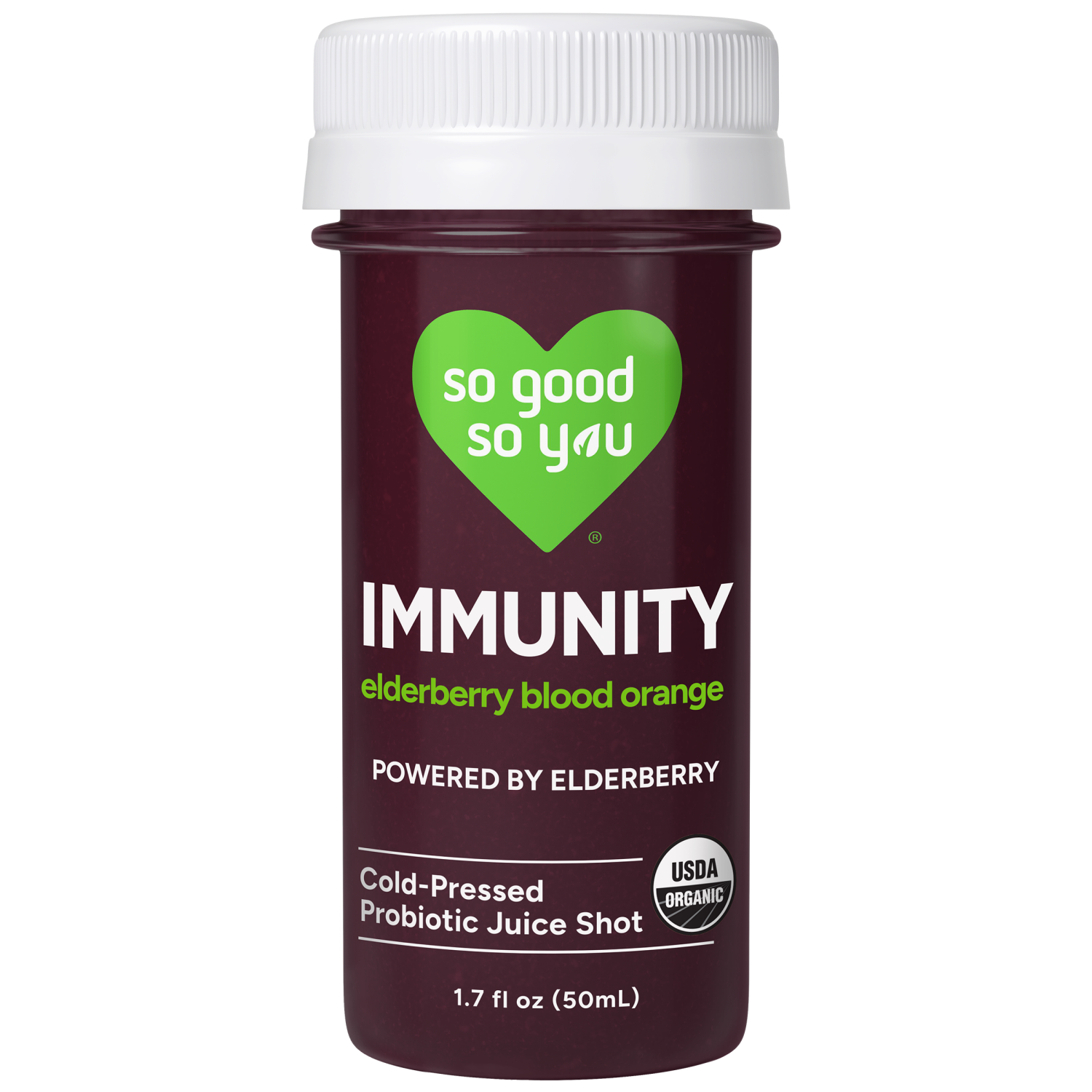 slide 1 of 5, So Good So You Immunity Elderberry Blood Orange Probiotic Shot, 1.7 fl oz