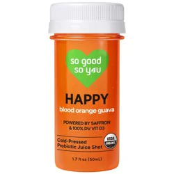 So Good So You Organic Probiotic Juice Shot Happy Blood Orange Guava, 1.7 Oz