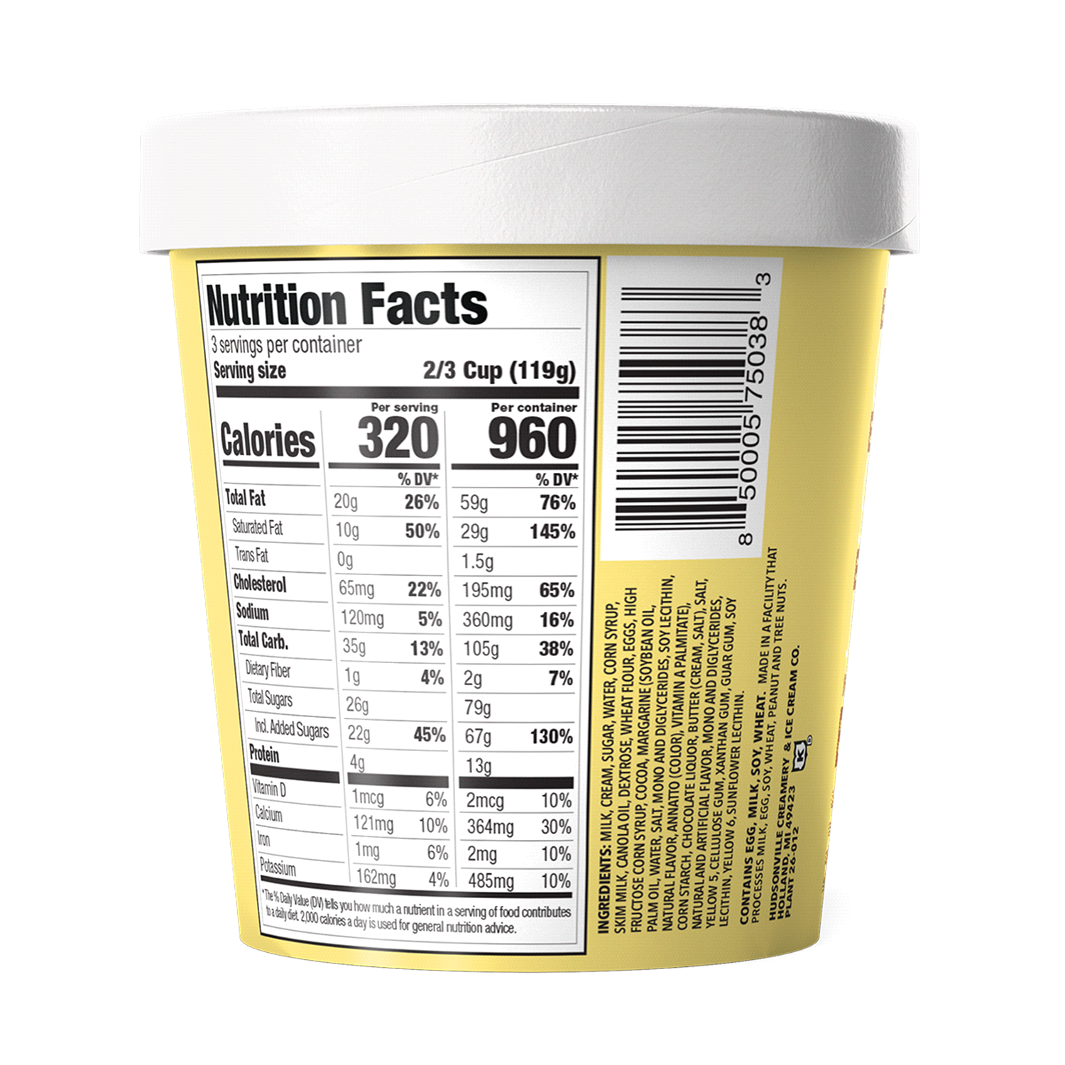 slide 2 of 3, Hudsonville Extra Indulgent Cake Batter Ice Cream 1 pt, 1 pint