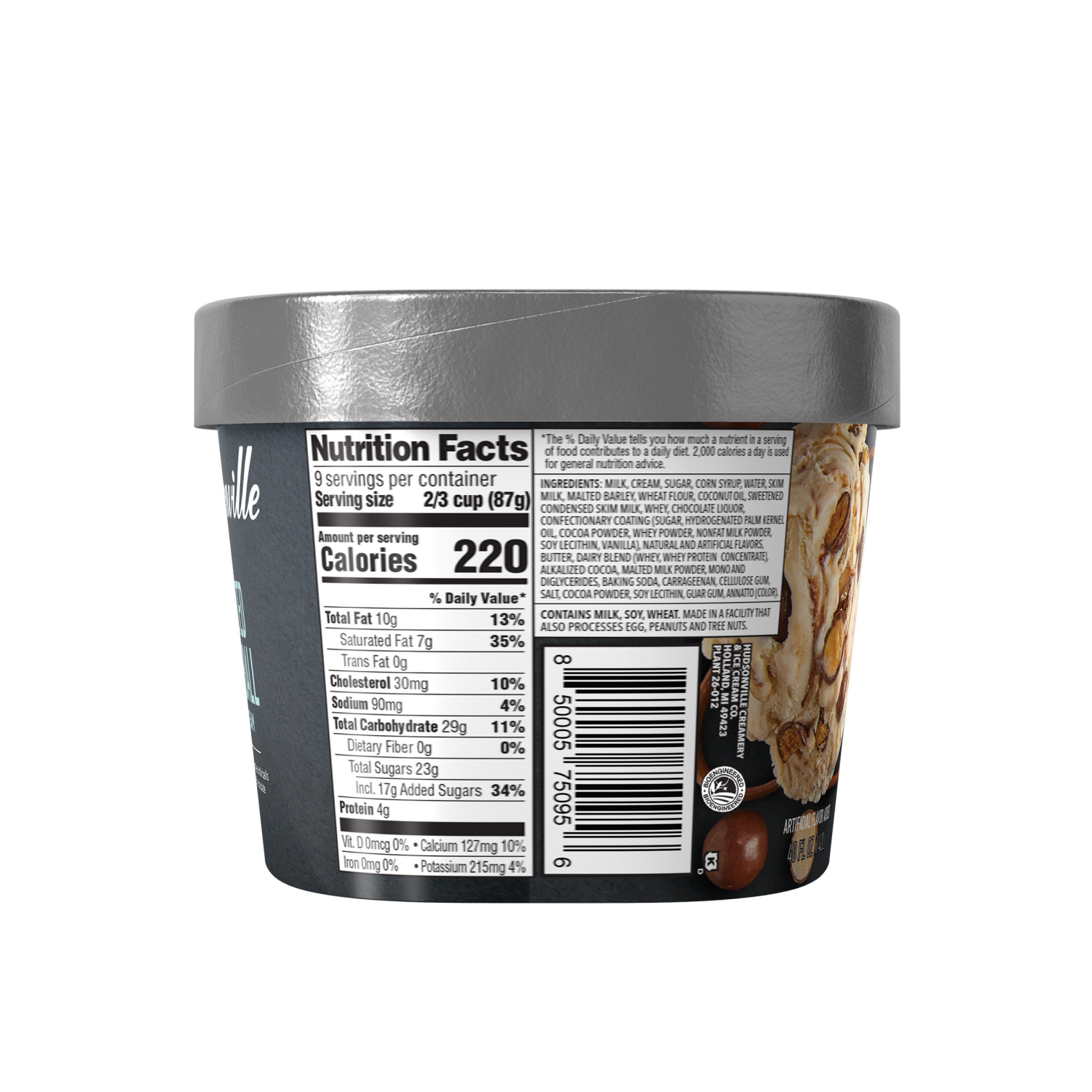 slide 2 of 4, Hudsonville Malted Milk Ball Ice Cream 48 fl oz, 48 fl oz