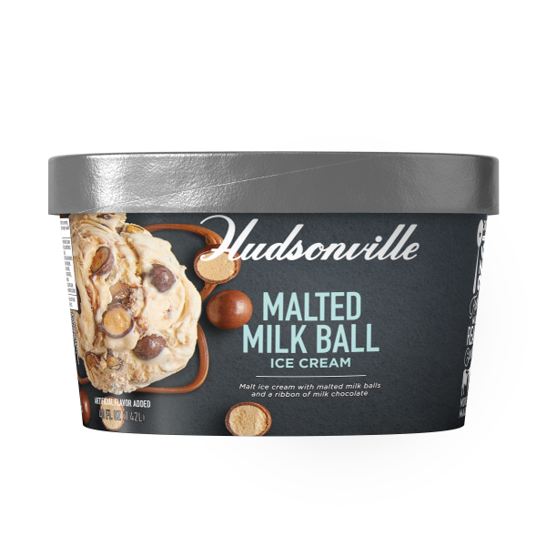 slide 10 of 13, Hudsonville Malted Milk Ball Ice Cream 48 fl oz, 48 fl oz