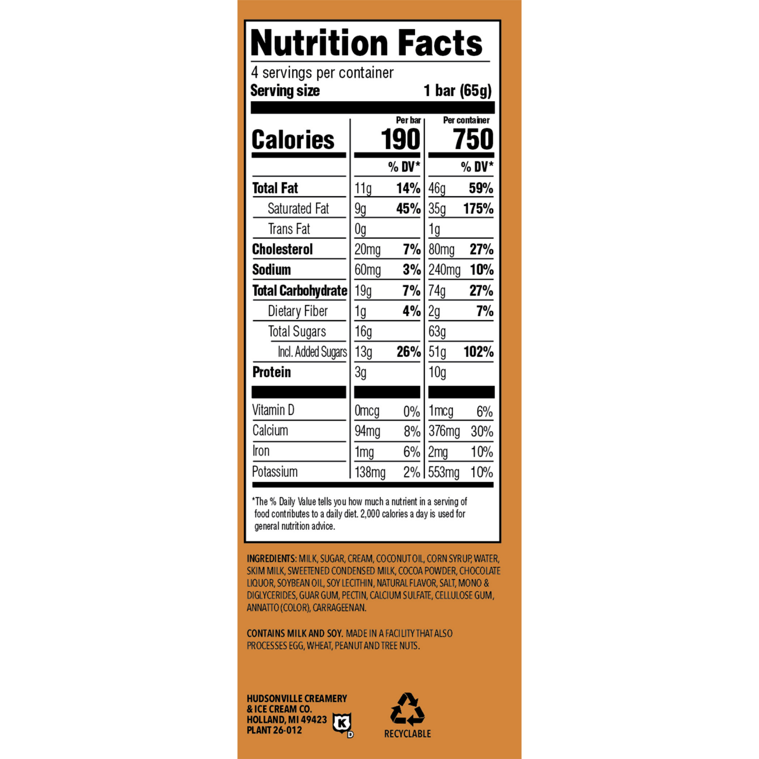 slide 2 of 4, Hudsonville Salted Caramel Ice Cream Bars 4 - 3.0 fl oz Bars, 4 ct