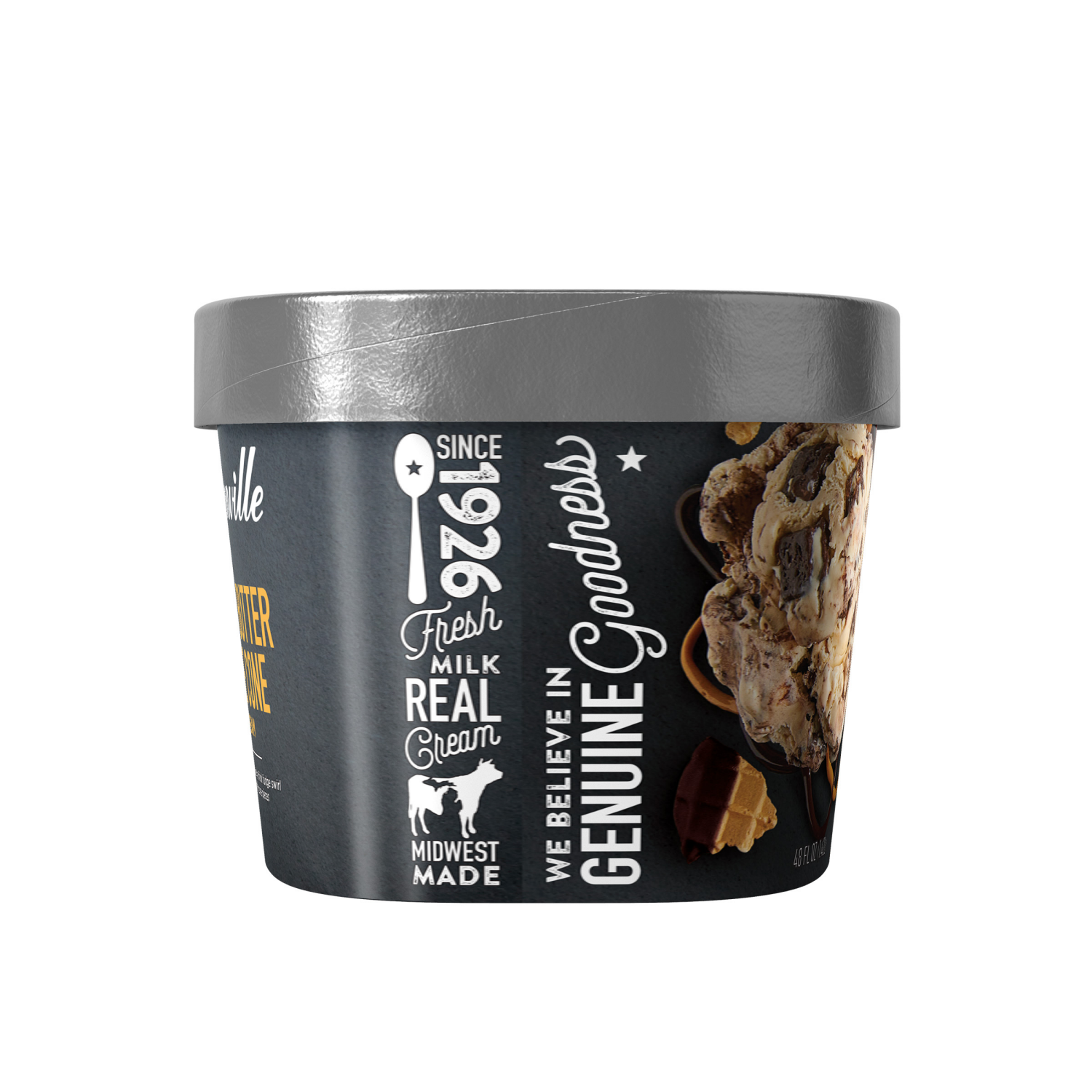 slide 3 of 4, Hudsonville Ice Cream Peanut Butter Waffle Cone, 48 fl oz