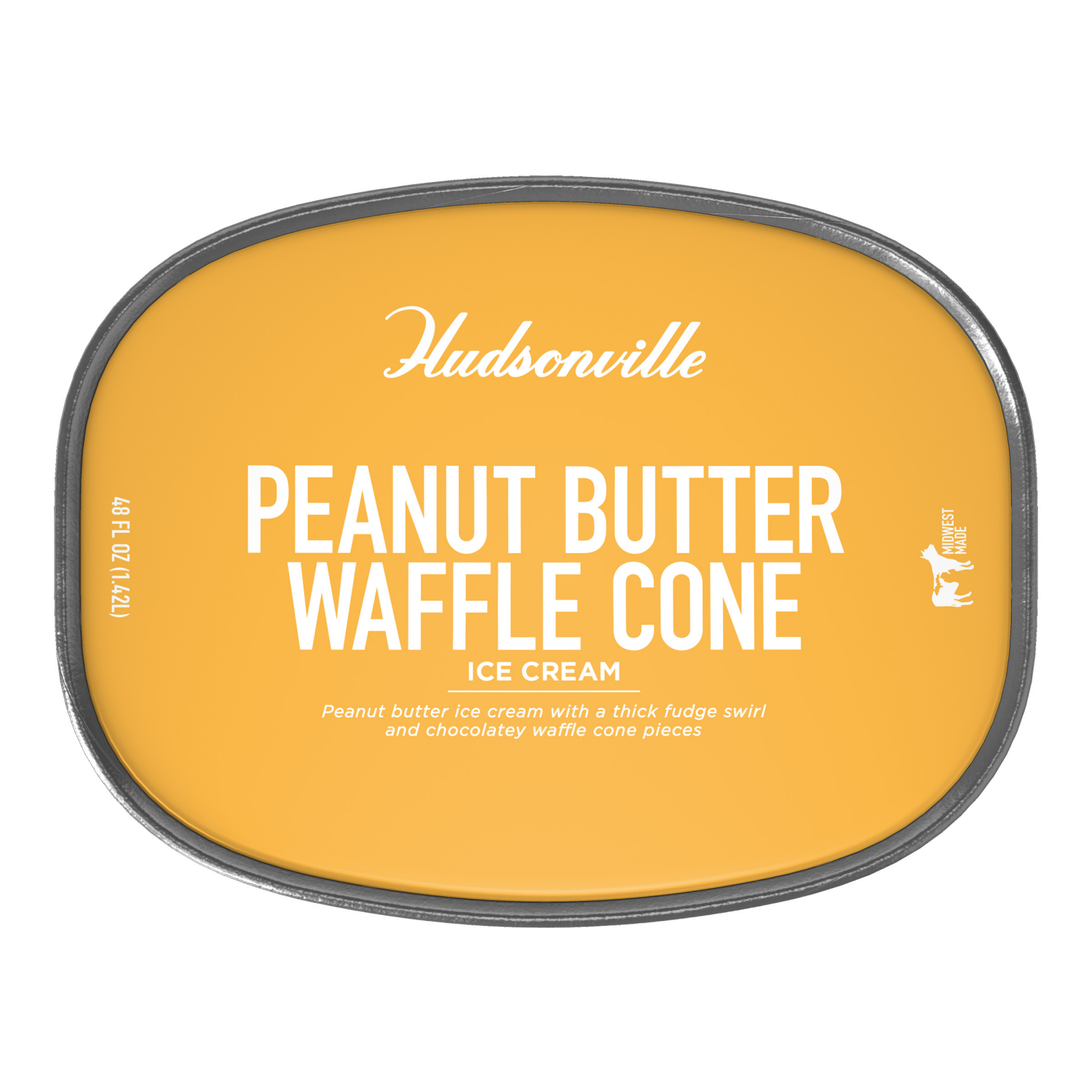 slide 4 of 4, Hudsonville Ice Cream Peanut Butter Waffle Cone, 48 fl oz