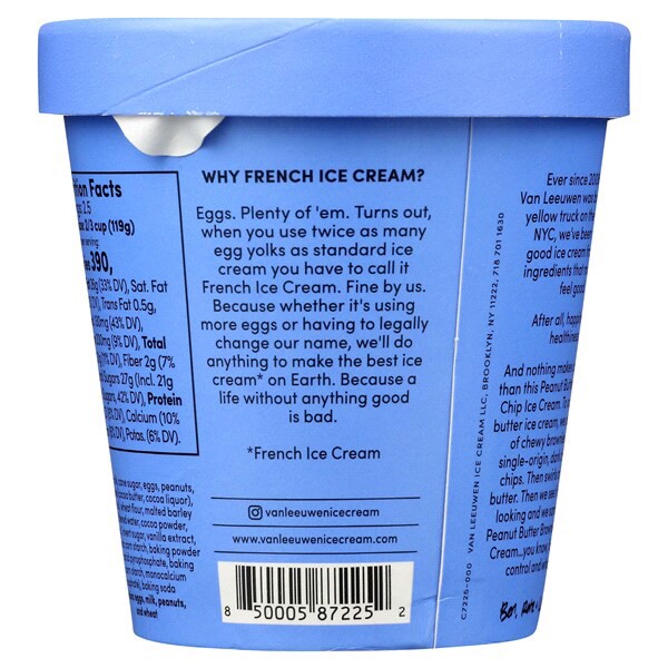 slide 12 of 21, Van Leeuwen Peanut Butter Brown Chip French Ice Cream 14 fl oz, 14 fl oz
