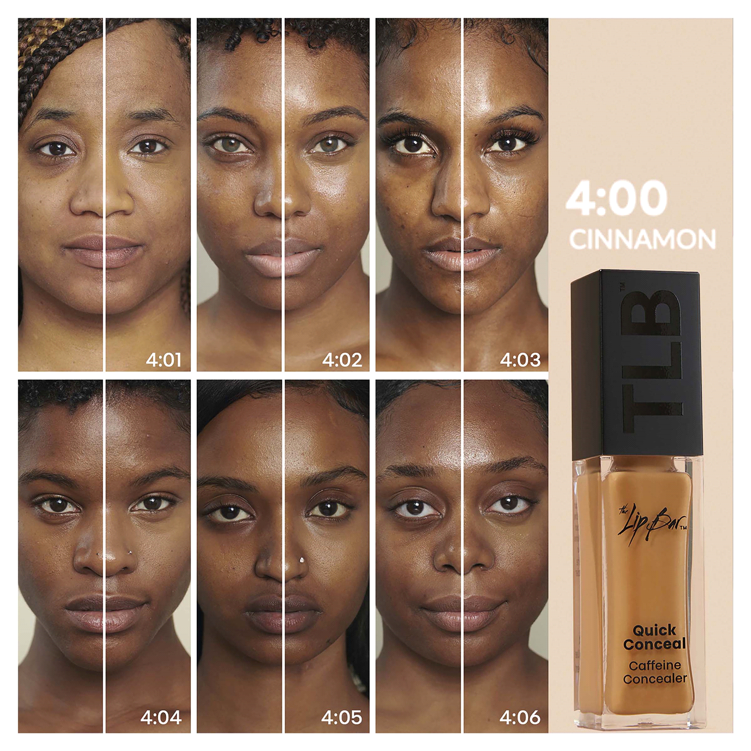 slide 4 of 4, The Lip Bar Quick Conceal Caffeine Concealer - 1.0 Cinnamon - 0.35oz, 0.35 oz