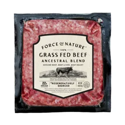 Force Of Nature Beef Ground Ancestral 16 Oz