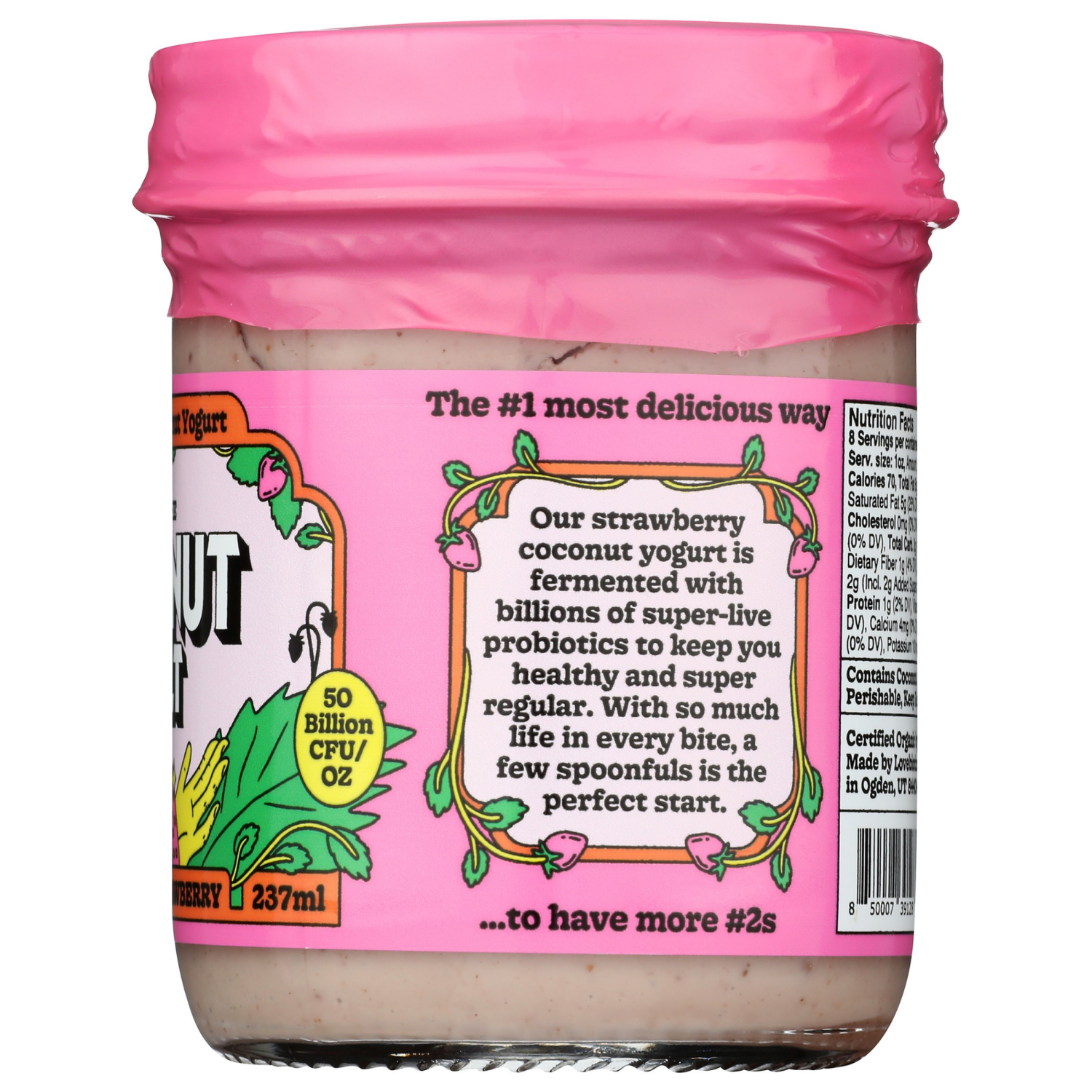 slide 2 of 4, Coconut Cult 8oz Harvest Strawberry Probiotic Coconut Yogurt, 8 fl oz