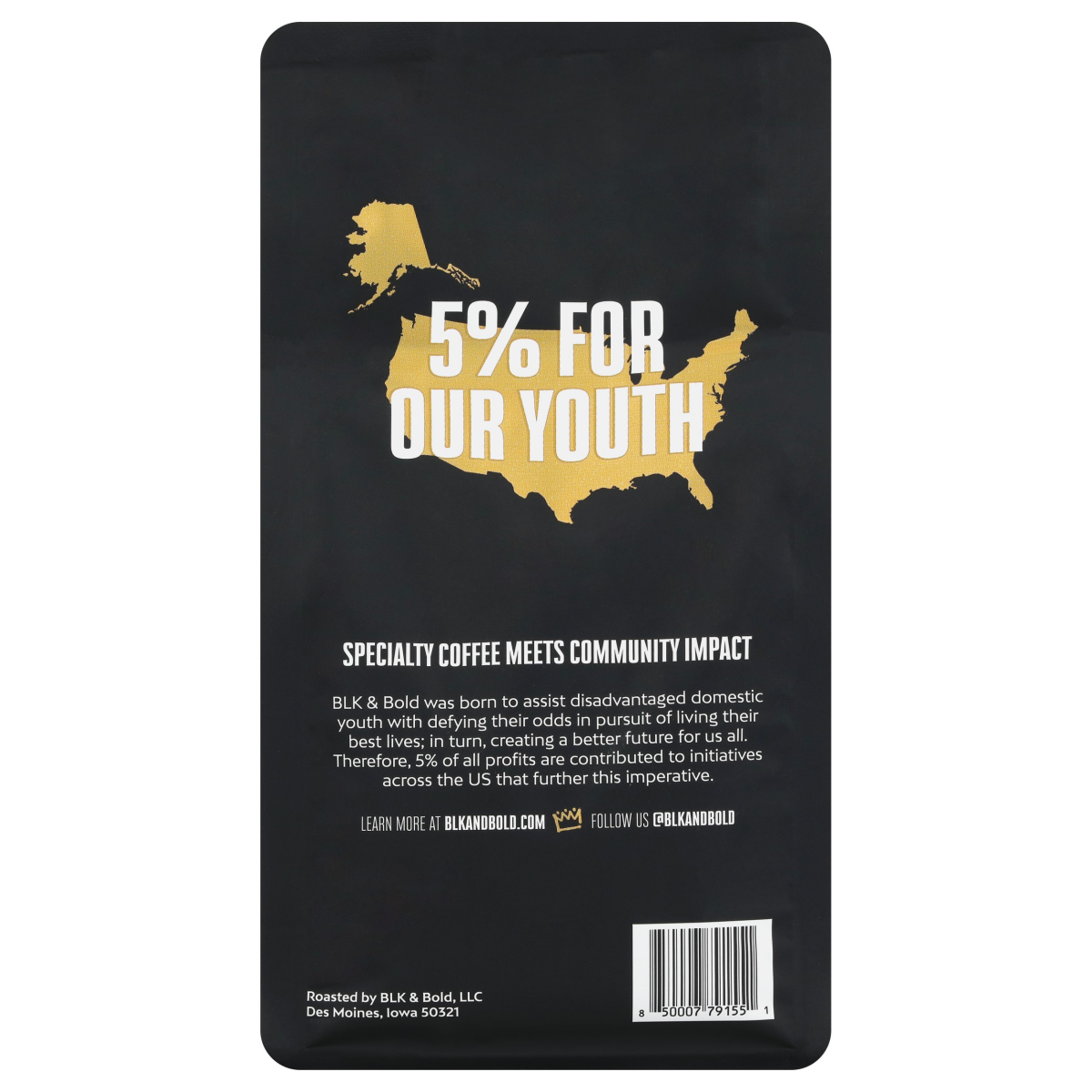 slide 2 of 2, BLK & Bold Dark Ground Smoove Operator Coffee 12 oz, 12 oz