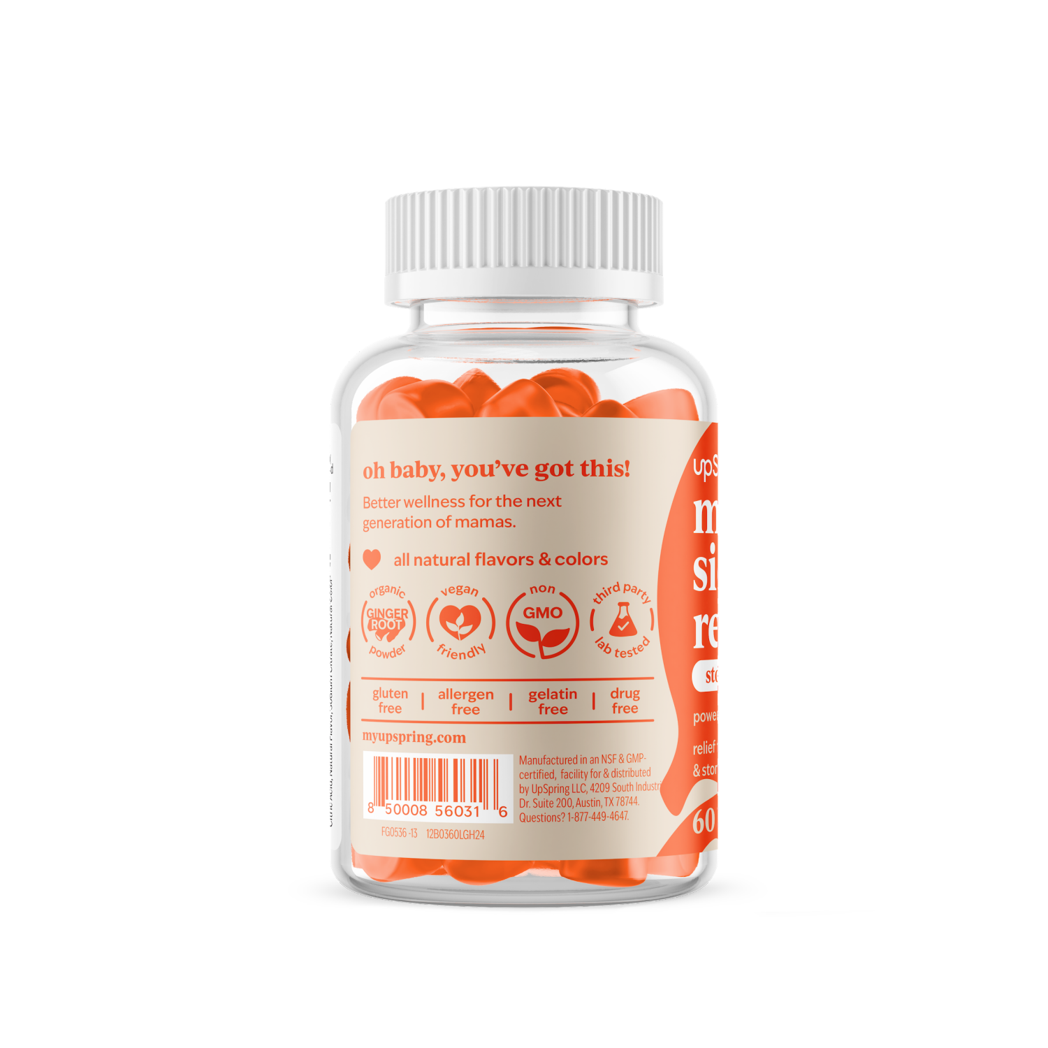 slide 2 of 2, UPSPRING Stomach Settle Gummies Lemon Ginger, 1 ct