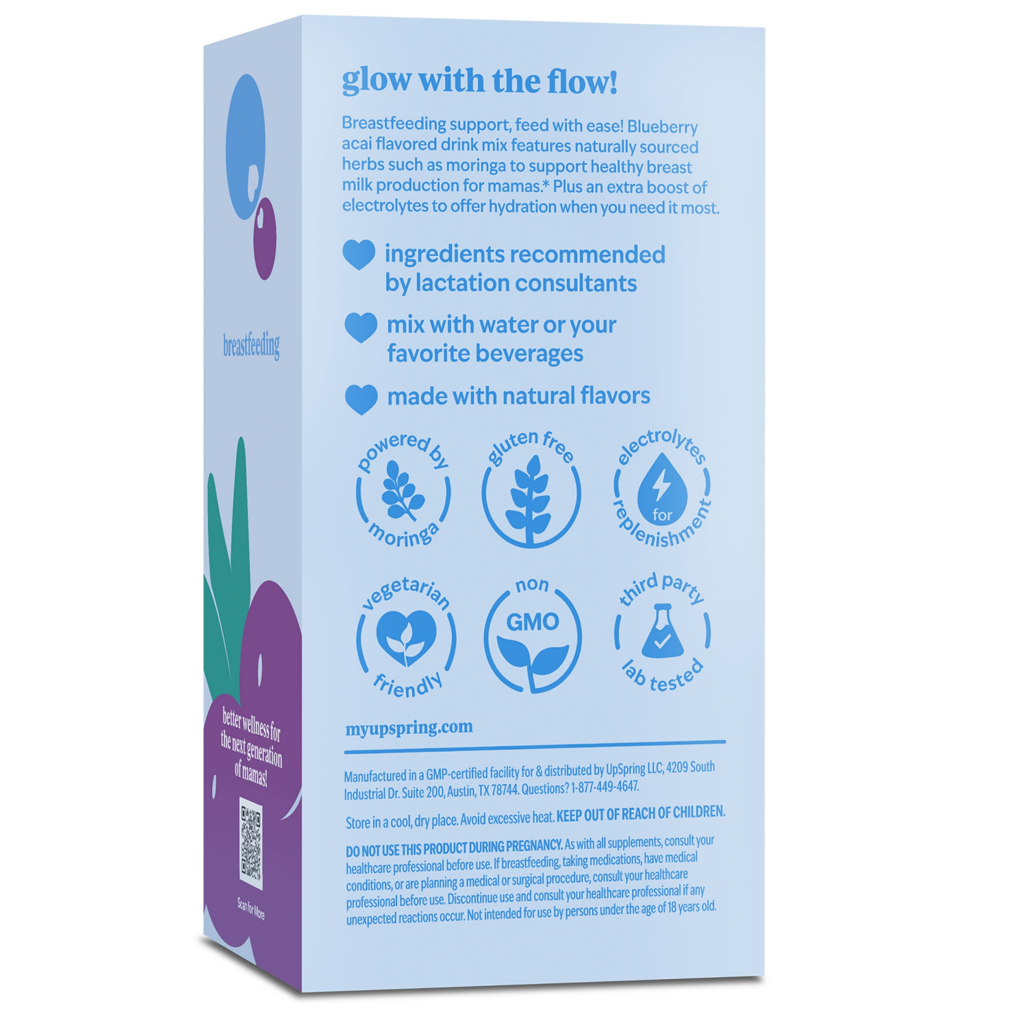 slide 3 of 4, Milkflow Blueberry Acai Flavor Drink Mix 16 - 10 g Single Serve Packets, 16 ct