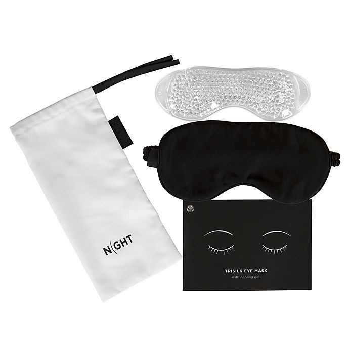 slide 7 of 12, NIGHT Shine TriSilk Silk Standard/Queen Pillowcase and Eye Mask Set - Grey, 1 ct