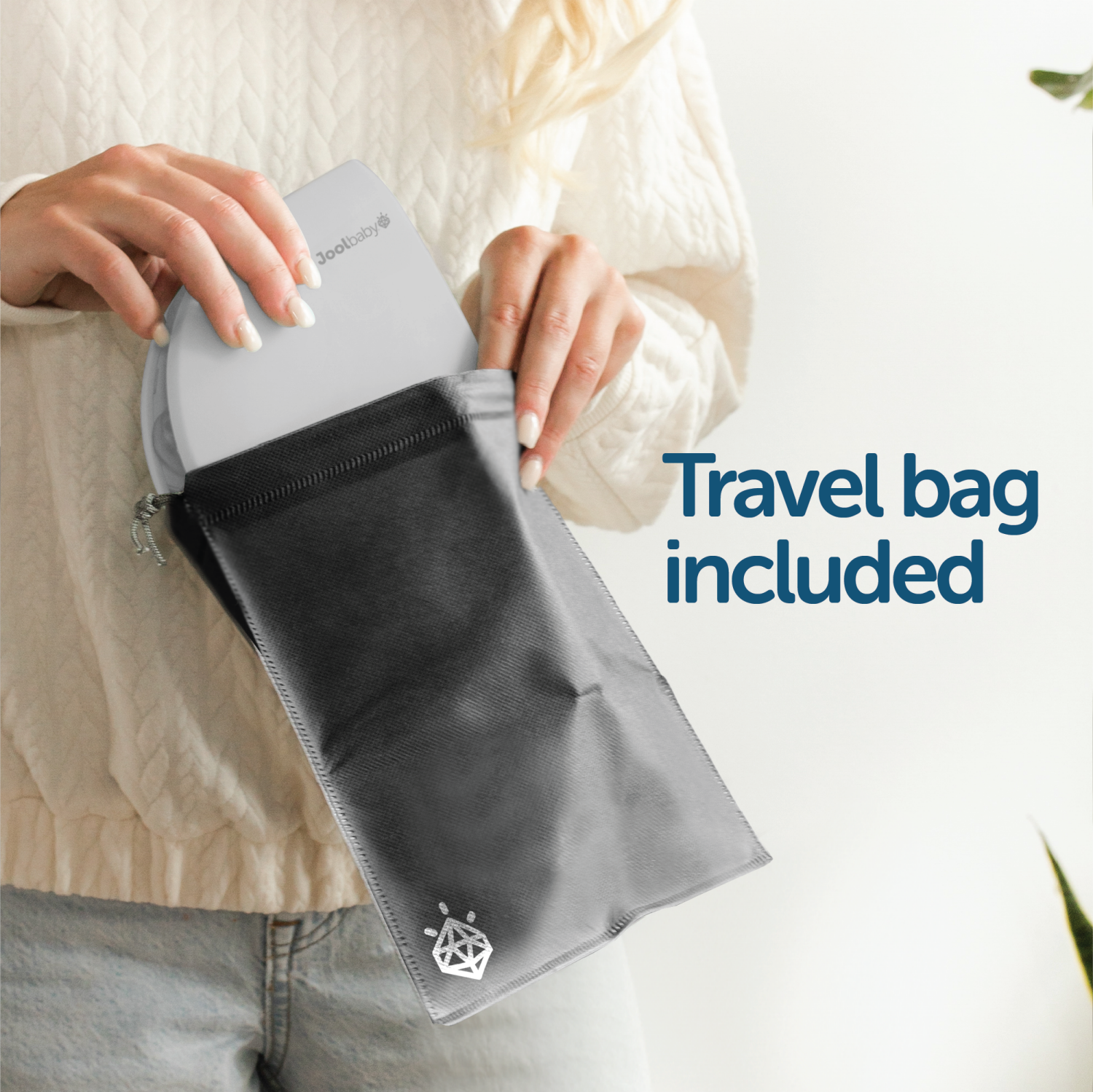 slide 2 of 4, JOOL BABY Products Folding Travel Potty Seat with Free Travel Bag - Gray, 1 ct