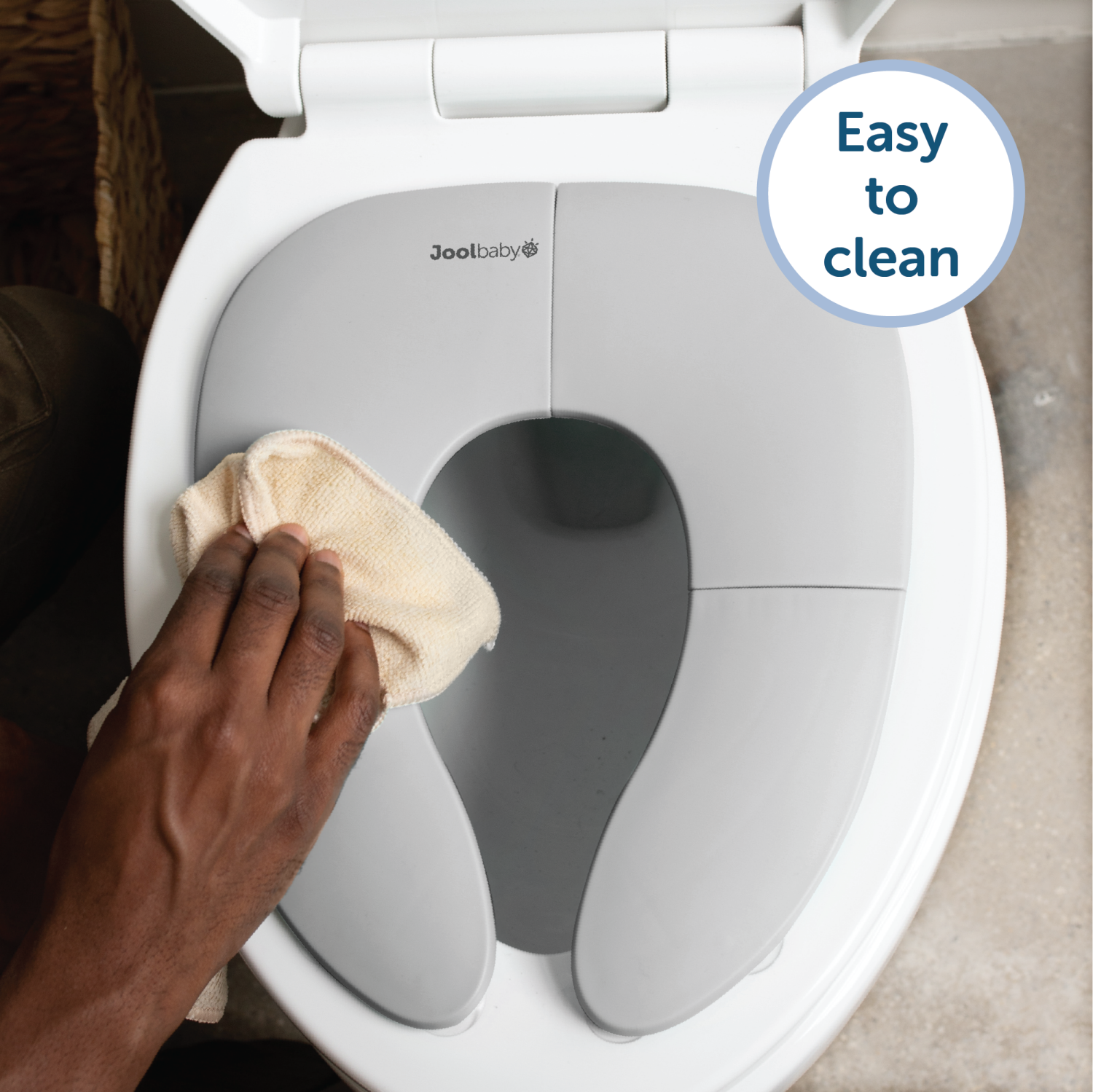 slide 4 of 4, JOOL BABY Products Folding Travel Potty Seat with Free Travel Bag - Gray, 1 ct