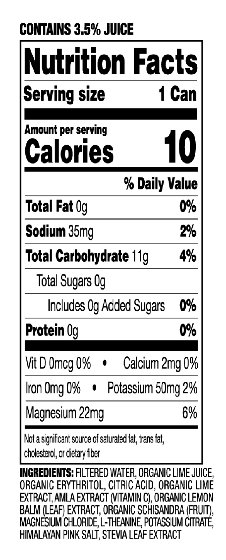 slide 2 of 2, Heywell Calm + Hydrate Lime Sparkling Water - 12 fl oz, 12 fl oz