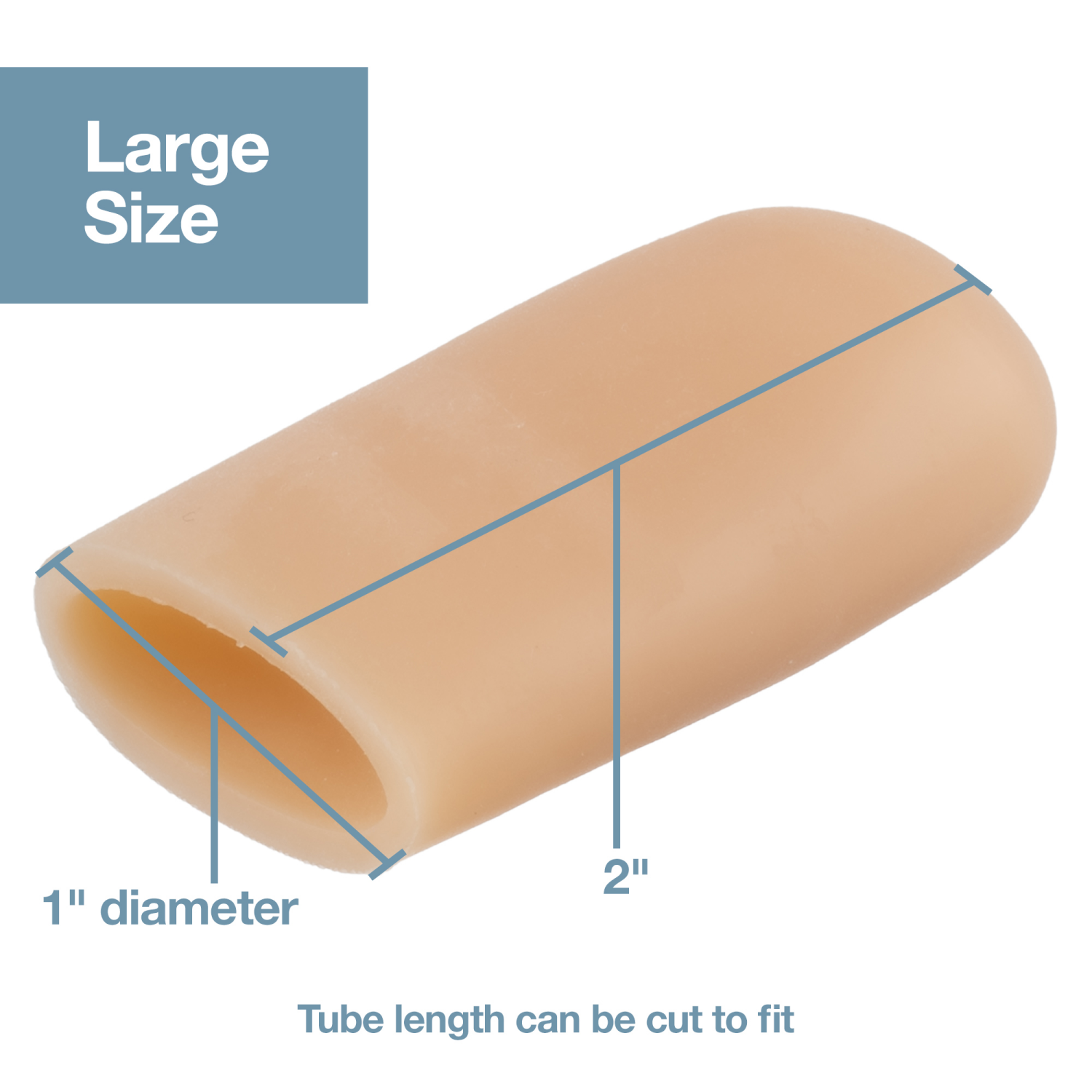 slide 5 of 5, ZenToes Beige Large Gel Toe Caps 2 Each, 2 ct