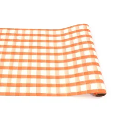 Hester & Cook Orange Painted Check Runner