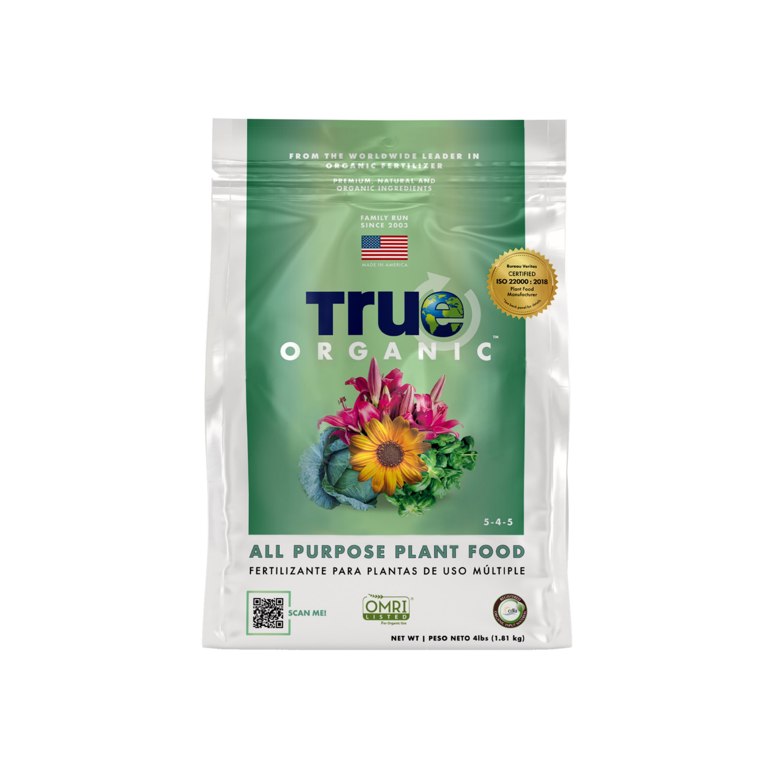 slide 1 of 2, True Organic All Purpose 5-4-5 Plant Food 4 lb, 4 lb