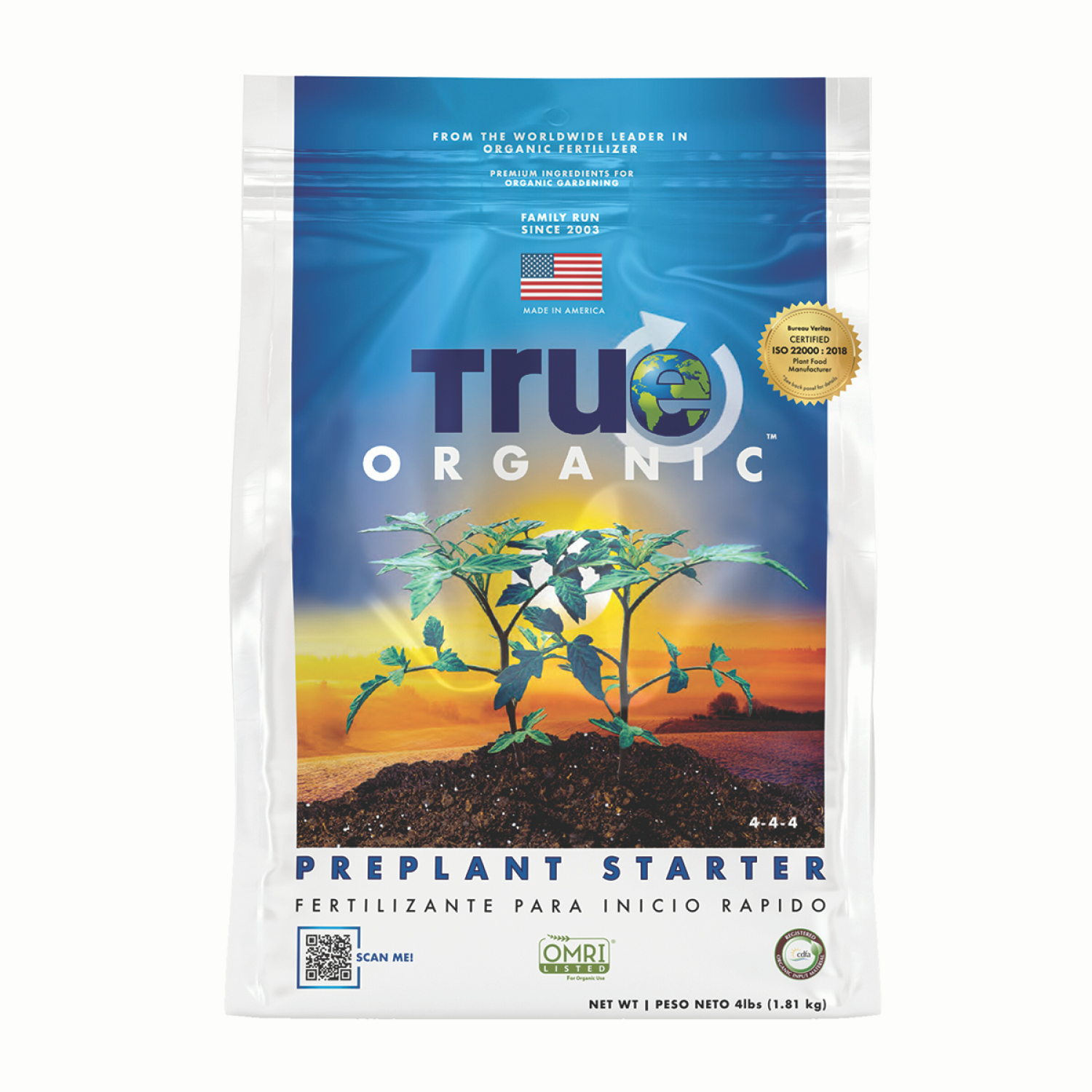slide 1 of 1, True Organic Preplant Starter, 4 lb