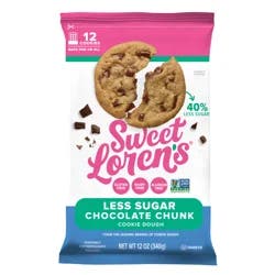 Sweet Loren's Less Sugar Chocolate Chunk Cookie Dough 12 oz
