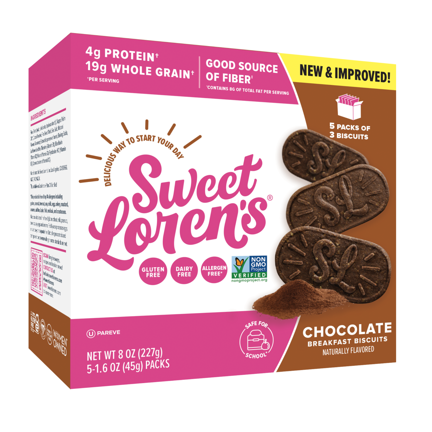 slide 1 of 4, Sweet Loren's Chocolate Breakfast Biscuits, 8oz, 5 ct